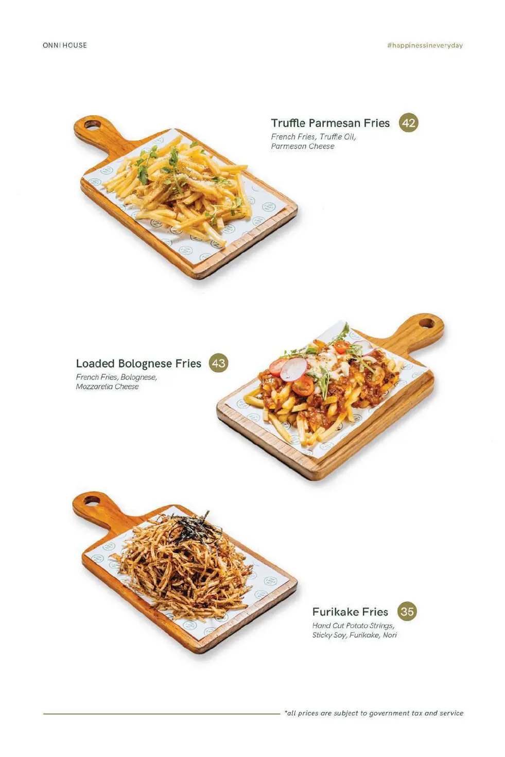 ONNI House Surabaya Menu - Sear Surabaya Menu